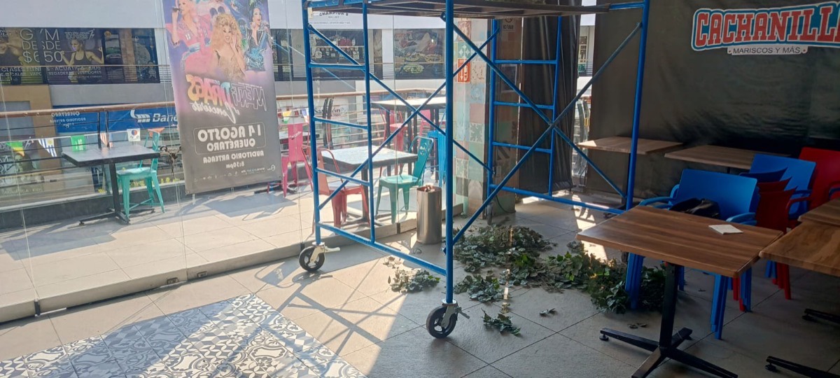 Andamio en local comercial
